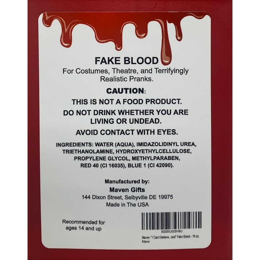 Buy now Maven Gifts I Can't Believe It's Not Blood - Fake Blood - 16 oz at indiglob india