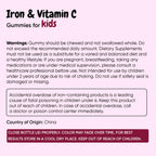 maxmedix Kids Iron with Vitamin C Gummies |120 Count, 4 Month Supply, Vegan