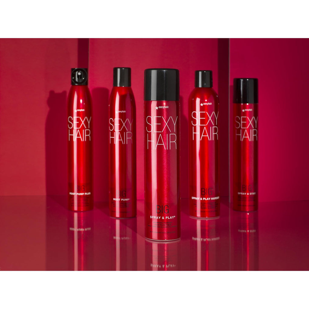 SexyHair Big Spray & Play Harder Firm Volumizing Hairspray | All Day Hold and Shine | Up to 72 Hour Humidity Resistance
