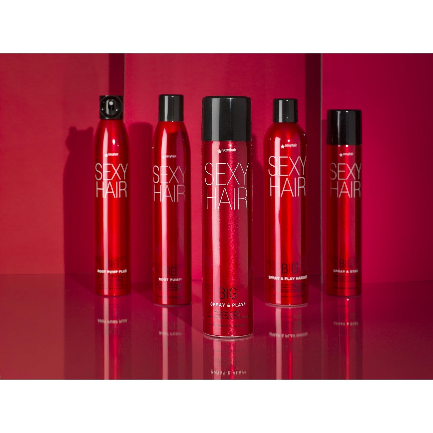 SexyHair Big Spray & Play Harder Firm Volumizing Hairspray | All Day Hold and Shine | Up to 72 Hour Humidity Resistance