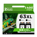 63XL Black Ink Cartridge Compatible for HP Ink 63 XL HP63 HP63XL 4650 3830
