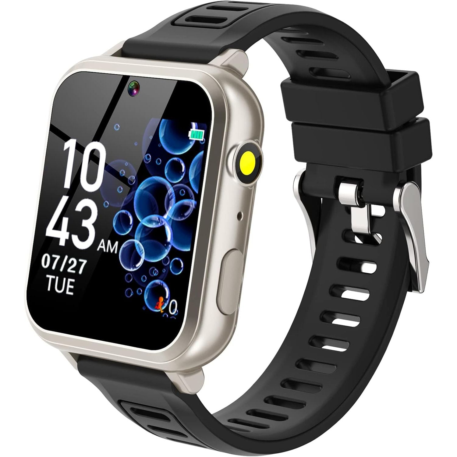 Buy now Phyulls Smart Watch for Kids, Smart Watch Toys with 39 Games Camera Video Recorder Music Alarm Calculator Calendar Flashlight Stopwatch Pedometer Gift Toys for 3-12 Years Old Boys and Girls (Black) silver black at indiglob india