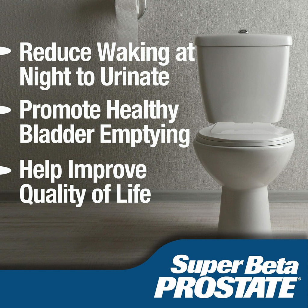 SUPER BETA PROSTATE - Prostate Health Supplements for Men, 60ct | Reduce Bathroom Trips, Promote Sleep, Better Bladder Emptying & Healthy Prostate
