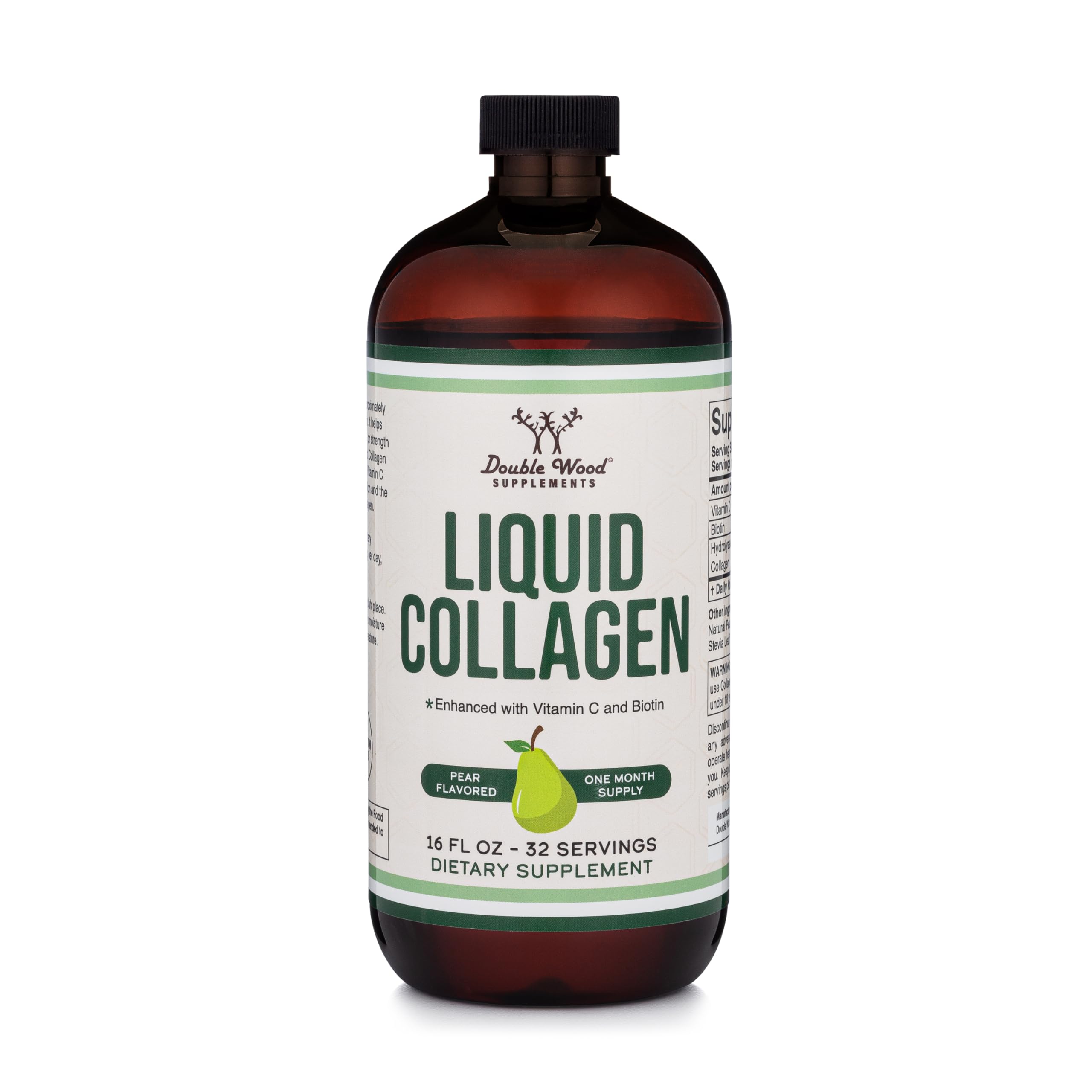 Collagen Peptides Powder, Type I, II + III, Skin, Hair + Joint, 16 oz | Skin, Hair, Nail + Joint Supplement, Types I, II + III, 11g Protein + 0g Carbs (Keto), Grass-Fed, Truly Unflavored