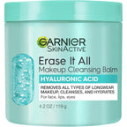 Garnier Erase It All Makeup Cleansing Balm with Hyaluronic Acid, Replumping Facial Cleanser and Makeup Remover, 4.2 Oz (Pack of 6)