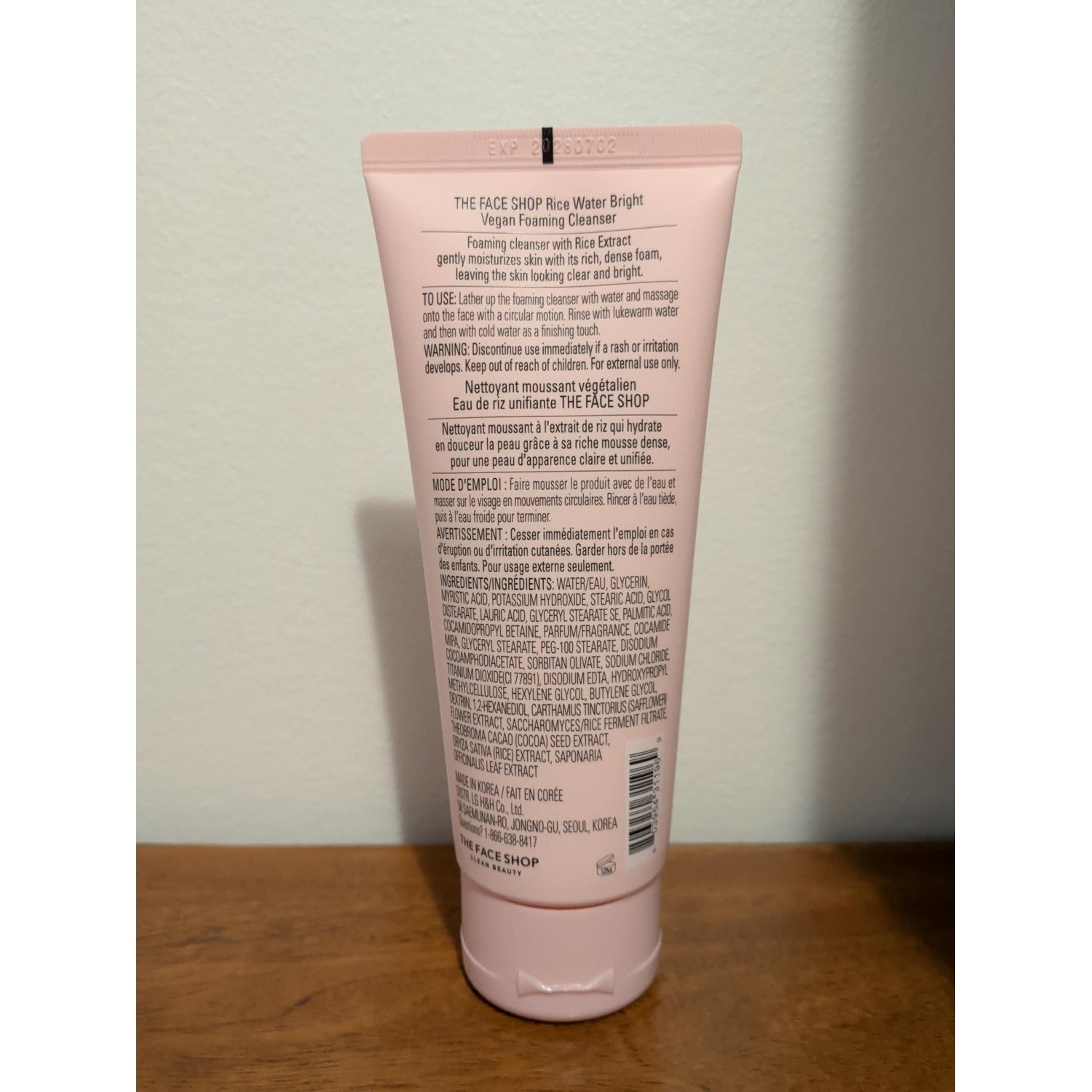 Buy now The Face Shop Rice Water Bright Foaming Facial Cleanser with Ceramide, Gentle Face Wash for Hydrating & Moisturizing, Vegan Face Cleanser, Makeup Remover, Korean Skin Care for All Skin Types, 150ml at indiglob india