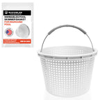 Swimables 8" Pool Skimmer Basket for Inground Pools - Compatible with Pentair U-3 Skimmer Basket 08650-0007 & Hayward SP1070, SPX1070E Pool Basket with Built-in Brass Weight, Handle & Rubber Grip