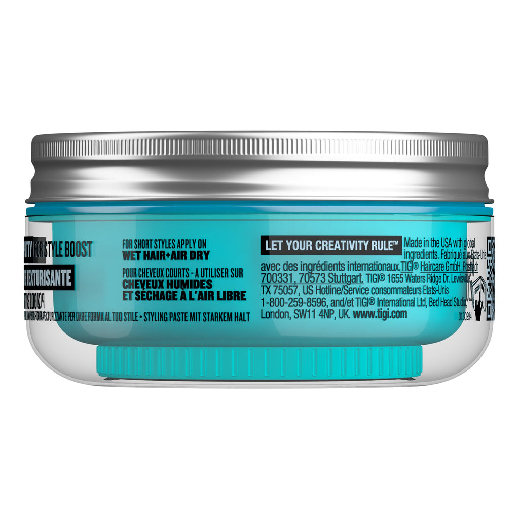 TIGI Bed Head Manipulator Texturizing Putty, Firm Hold Styling Putty for Short to Medium Hair, 2.01 oz