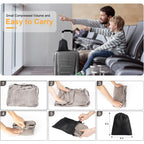 Buy now Inflatable Travel Foot Rest Pillow, Kids Airplane Bed, Adjustable Height Leg Pillow for Air Travel, Make a Flat Bed for Kids and Toddlers, Great for Airplane, Train, car（Grey, 1 Pack） at indiglob india