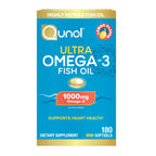Qunol Ultra Omega-3 Fish Oil Mini Softgels, 1000mg EPA + DHA, 180ct | High Potency, Ultra-Purified Fish Oil, Support Heart Health and Brain Health, Lemon Flavor, Easy to Swallow Minis; Non-GMO