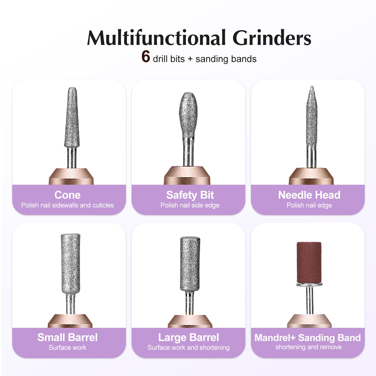 COSLUS C40 Electric Nail Drill Professional, Precise Dial Speed Control | Nail File Machine for Acrylic Gel Dip Powder Removal, Compact Manicure Tools, Beginner-friendly Polishing Set, Home