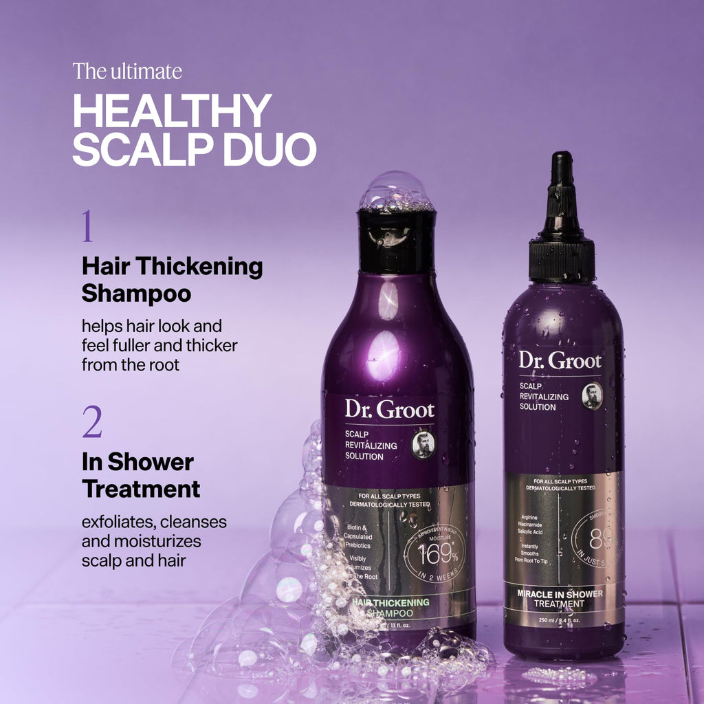 Dr. Groot Hair Thickening Shampoo, Korean Hair Care with Biotin, Rosemary Oil to Help Volumize Thinning, Damaged Hair, Hydrate Hair and Scalp, Biotin Shampoo, Scalp Revitalizing Solution