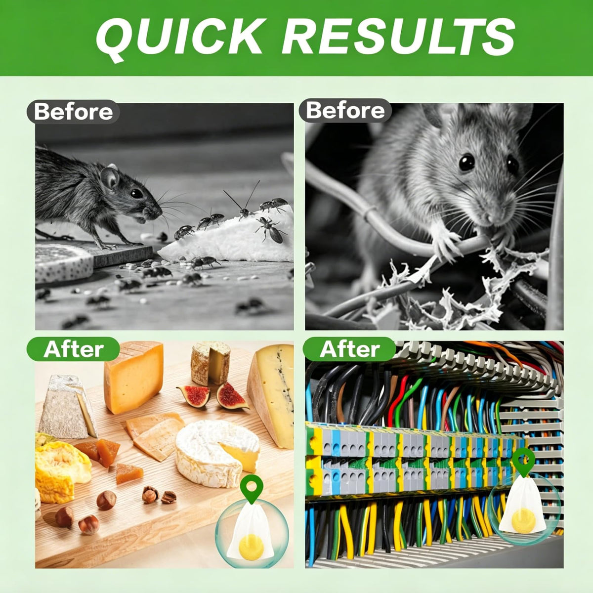 Mouse Repellent Tablets - Peppermint Oil Rodent & Mice Repellent (28 Pack)