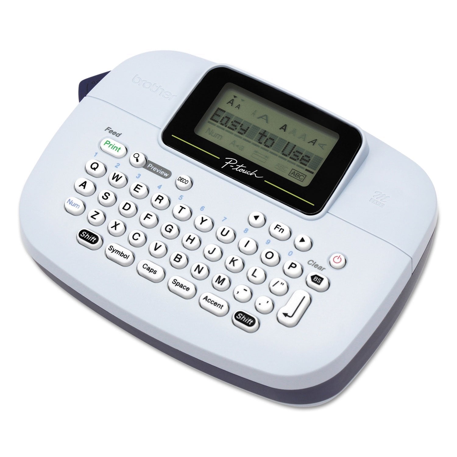Buy now Brother P-Touch Professional Label Maker PTM95 with 9 Type Styles and 8 Deco Patterns for Small Business, Home Office Organization, and Storage Labels - Portable Handheld Design with QWERTY Keyboard at indiglob india