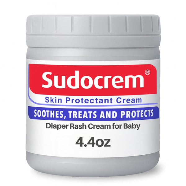 Sudocrem Diaper Rash Cream for Baby's Skin, Triple Action Diaper Rash Paste that Soothes, Treats and Protects, 15.29% Zinc Oxide Cream - 4.4oz (125g)
