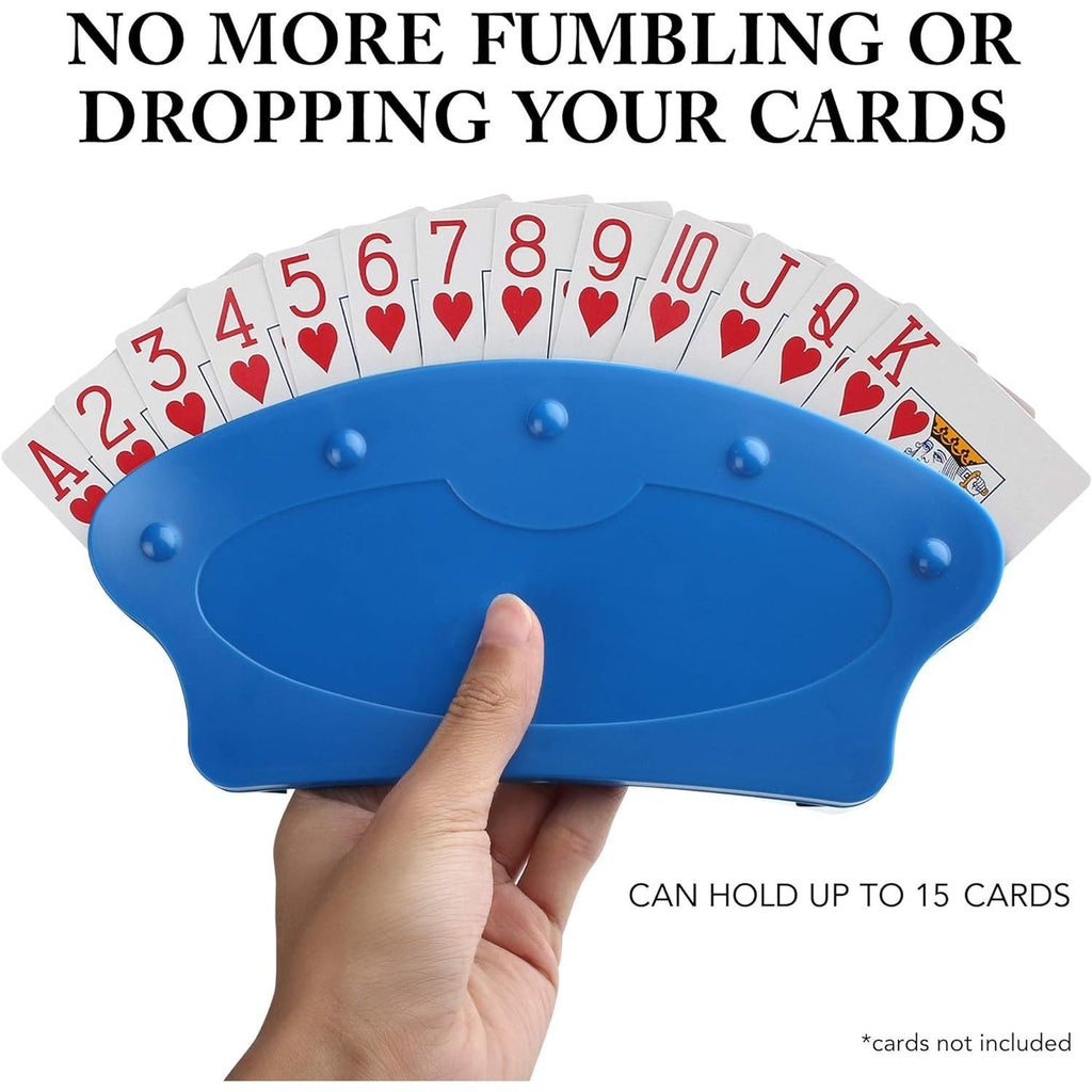 Buy now LotFancy Playing Card Holder for Adults Kids Seniors, 2 Pack, Card Holders for Playing Cards, Family Card Game Nights, Canasta, Poker Parties, Plastic, Hands Free at indiglob india