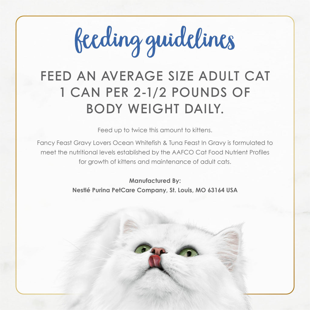 Fancy Feast Purina Gravy Lovers Wet Cat Food, 3 oz Cans, 24-Pack