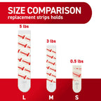 Command Replacement Adhesive Strips – 8 Small, 4 Medium, 4 Large, Damage-Free Hanging for Hooks and Clips, 16-Count (Pack of 2)