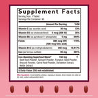 Doctor's Recipes Iron Supplement for Women & Men, Iron 65 mg with Vitamin C, D3, B6, B12, Folate, Beet Root, Pumpkin Seeds, for Energy & Red Blood Cell Support, 90 Tablets
