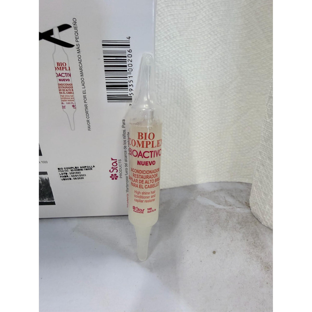 Bio Complex Dominican Hair Product Ampoulle .61oz - 1 Ampoule
