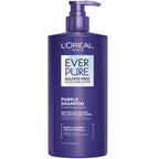L’Oreal Paris Sulfate Free Brass Toning Purple Shampoo for Blonde, Bleached, Silver, or Brown Highlighted Hair, EverPure, 6.8 Fl Oz (Packaging May Vary)