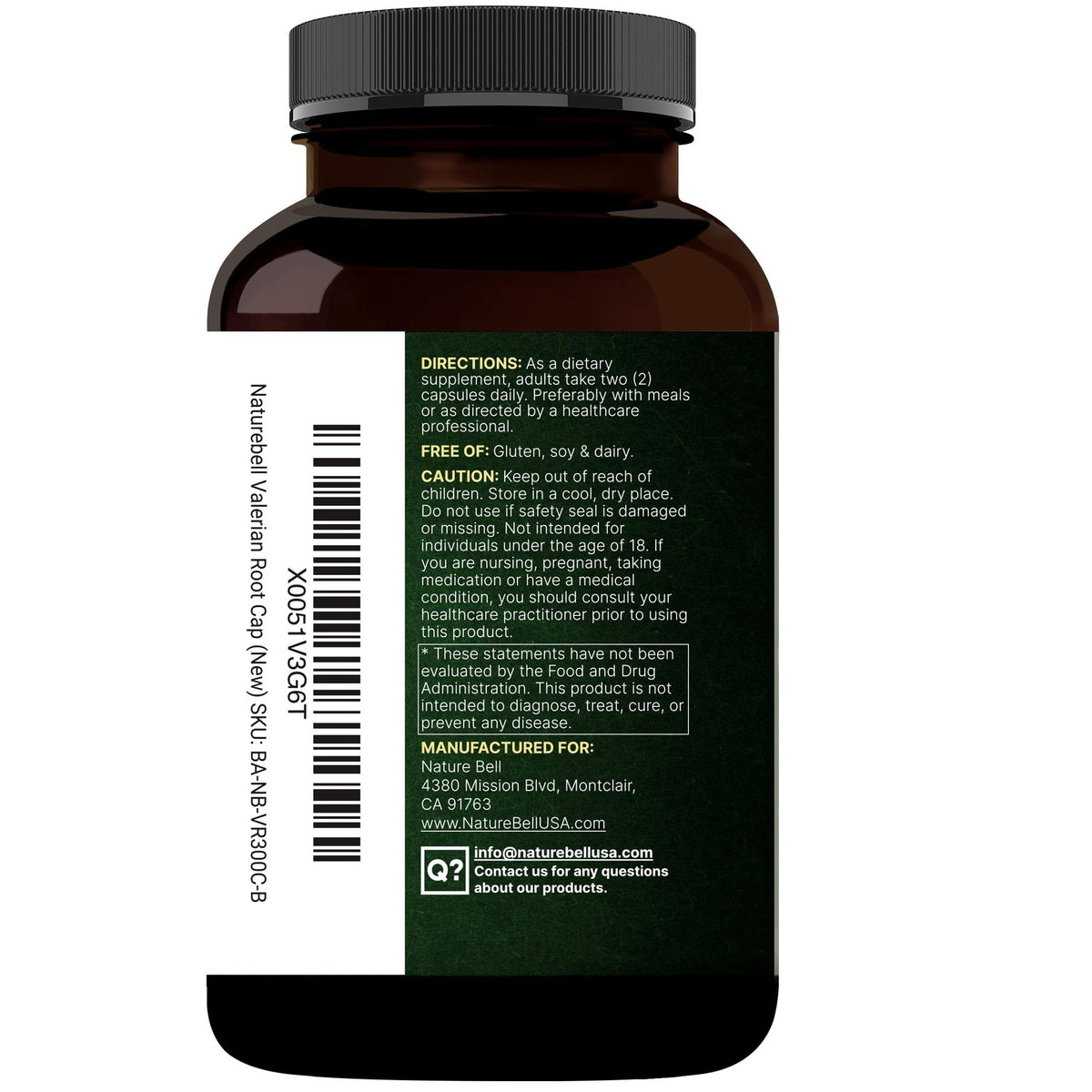 NatureBell Valerian Root for Sleep, 300 Veggie Capsules with Magnesium Glycinate, Chamomile, Passionflower, Lemon Balm, Ashwagandha, & More – Relaxation & Sleep Support Supplement – Melatonin Free