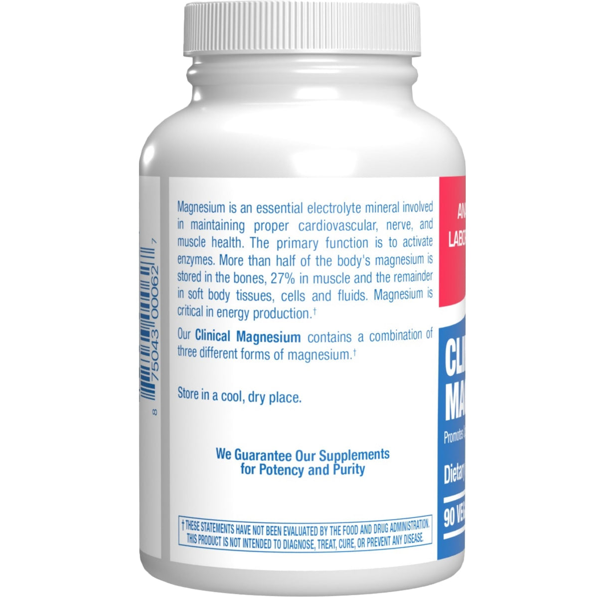 Triple Magnesium Complex 400 Mg - Clinical Formula Chelated Magnesium Supplement with Glycinate Malate and Citrate for Optimal Muscle Nerve Bone & Digestive Health Support - 1 Month Supply