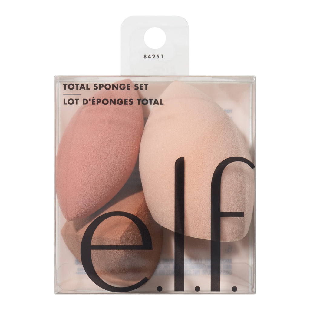 Buy now e.l.f. Total Sponge Set, Multi-use Makeup Sponge Set For Flawless Blending, Great For Powder Or Liquid Concealer & Foundation, Vegan & Cruelty-Free at indiglob india