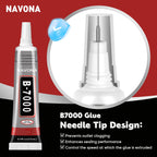 15 PCS 15ml B7000 Rhinestone Glue Clear with Precision Tip, Bedazzling Glue, Multipurpose Super Glues for Nail, Craft, Jewelry Making, Nail Art, DIY, Makeup, Shoes