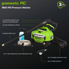 Buy now Greenworks 1800 PSI (1.1 GPM) Electric Pressure Washer PWMA Certified at indiglob india