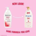 Jergens Cherry Almond Hand & Body Lotion, Dry Skin, 32 fl oz | Fast-Absorbing Moisturizer, Vitamins E, C & B5, Softens Dry Skin, Dermatologist Tested, Cherry Almond Scent