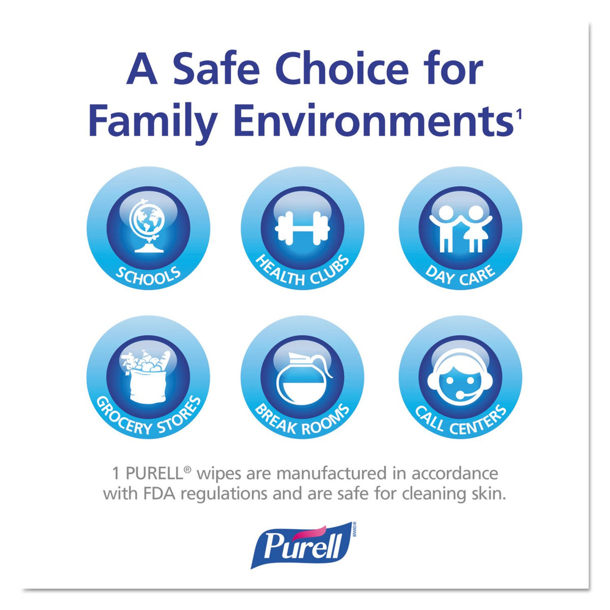 PURELL 902210BX Sanitizing Hand Wipes, 5 x 7, 100/Box