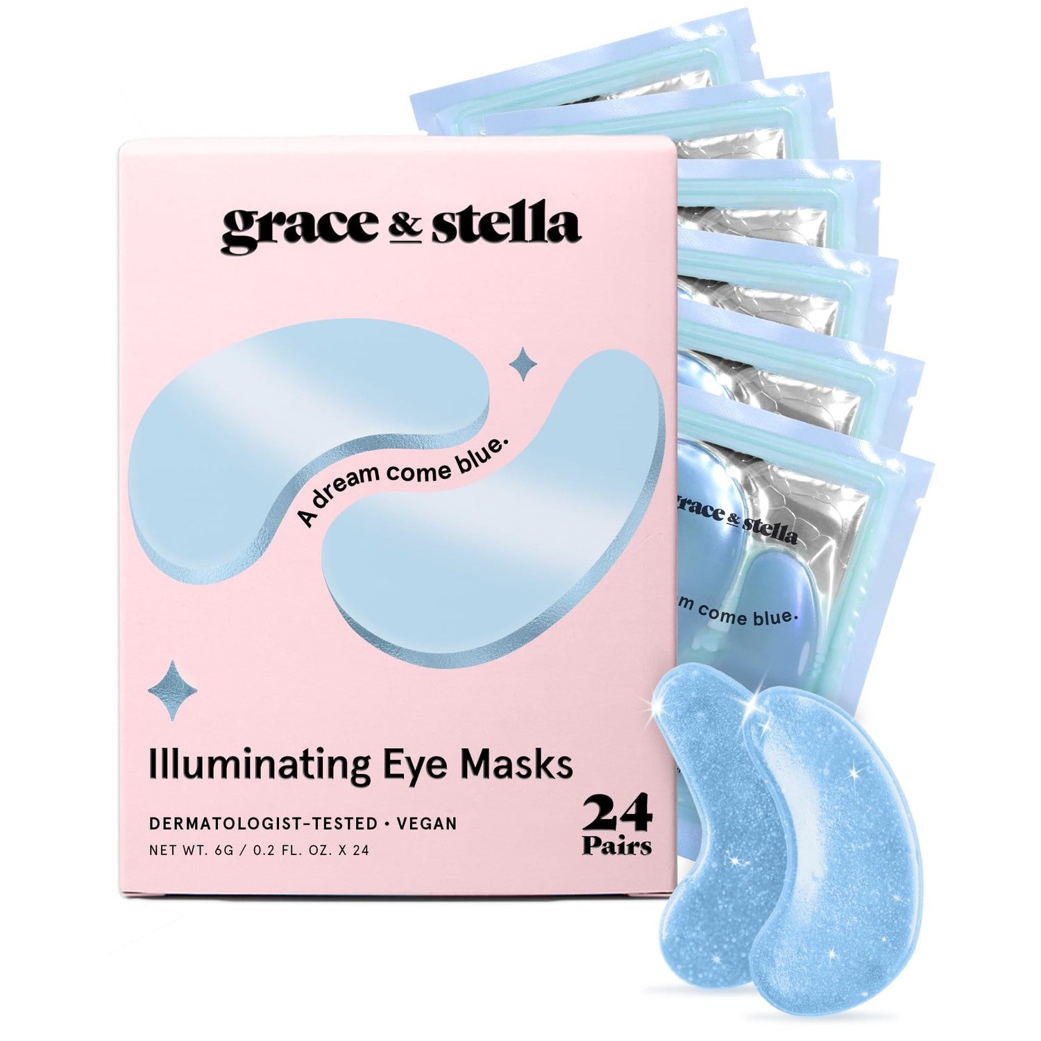 Buy now grace & stella Award Winning Under Eye Mask - Gifts for Women - Reduce Dark Circles, Puffy Eyes, Wrinkles, Under Eye Patches - Birthday, Bachelorette Party Favors - Vegan Self Care (24 Pairs, Pink) at indiglob india
