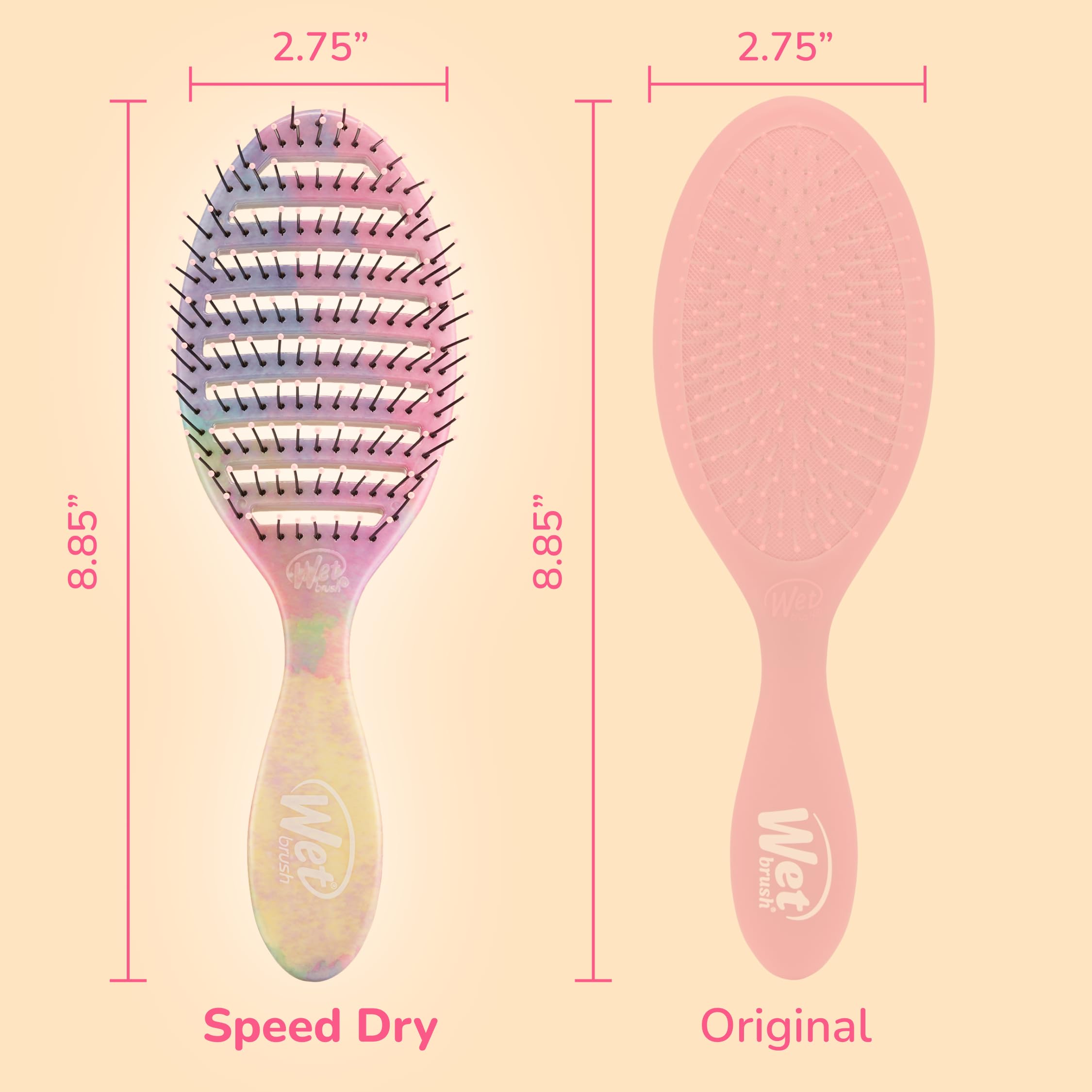 Buy now Wet Brush Speed Dry Hair Brush - Stripes (Color Wash) - Vented Design and Ultra Soft HeatFlex Bristles Are Blow Dry Safe With Ergonomic Handle Manages Tangle and Uncontrollable Hair - Pain-Free at indiglob india