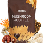 Mushroom Coffee | Enhanced Focus, Boosted Immunity, Improved Energy | 6 Adaptogenic Mushrooms: Cordyceps, Reishi, King Trumpet, Shiitake, Lion's Mane & Turkey Tail | 30 Servings