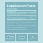 Magnesium Glycinate Complex Supplement - Chelated Magnesium Glycinate with Malate, Organic Ashwagandha, L-theanine & Blue Spirulina - High Absorption, Vegan, Non-GMO, 300mg, 90 Veggie Caps
