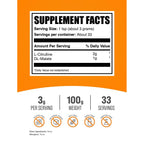 BulkSupplements.com L-Citrulline Malate 2:1 Powder - Nitric Oxide Boost, Citrulline Malate Supplement - Unflavored & Gluten Free - 3g per Servings, 100g (3.5 oz) (Pack of 1)