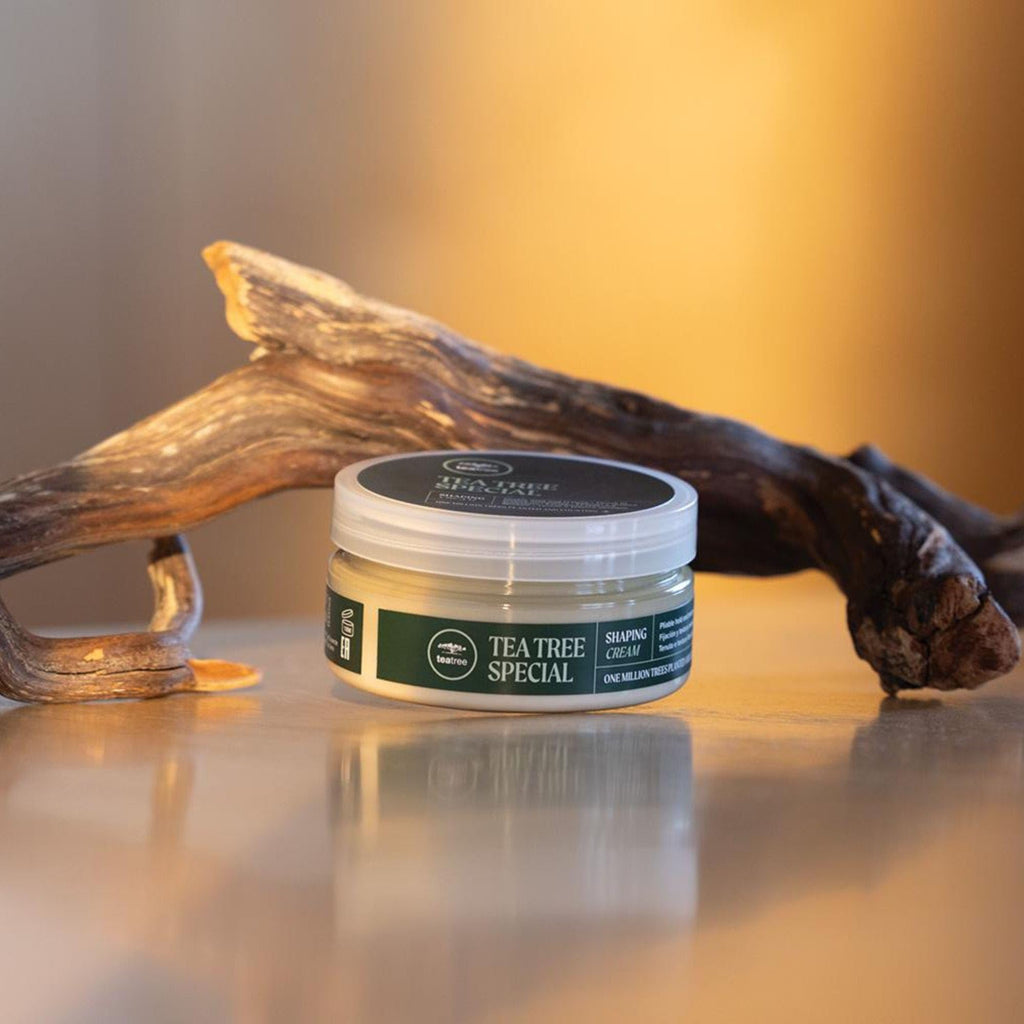 Tea Tree Shaping Cream, Hair Styling Cream, Long-Lasting Hold, Matte Finish, For All Hair Types