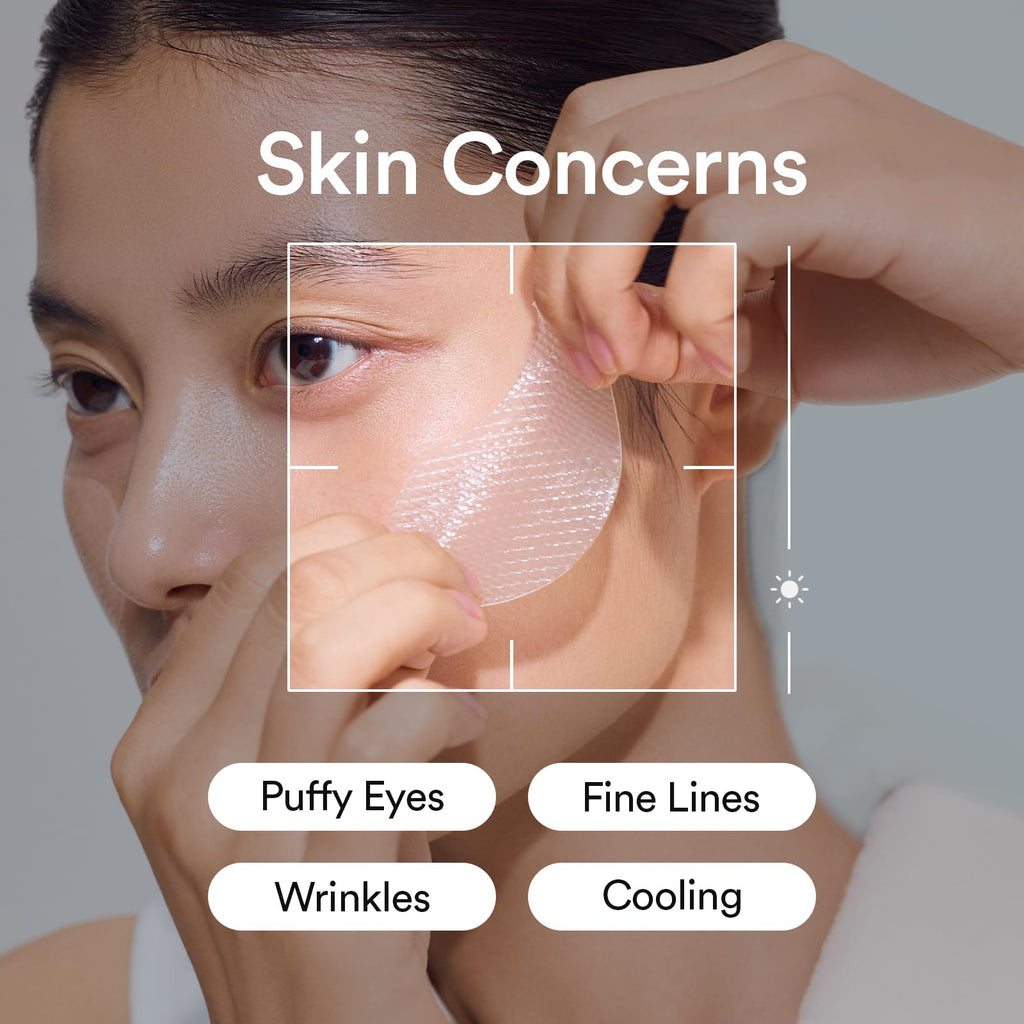 Abib Vegan Collagen Eye Patches for Wrinkles & Fine Line with Jericho Rose Jelly & Peptides, 60 Count, Korean Skin Care