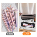 Discover the Psyqtsuary Small Clear Makeup Bag, PU leather, perfect for organizing makeup brushes, verified by CuratCart.