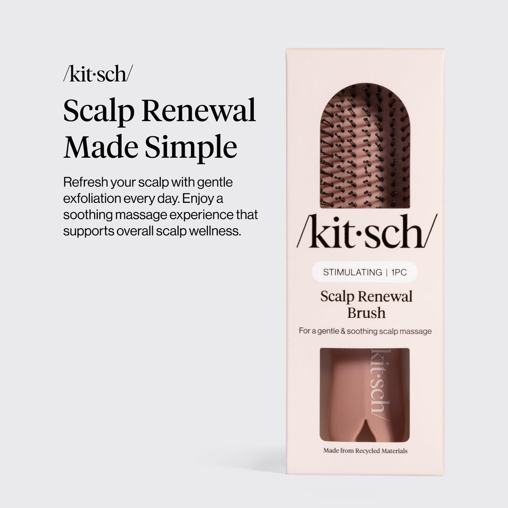 Kitsch Scalp Renewal Brush - Hairbrush Scalp Massager - Terracotta | Exfoliating Hair Brush, Gentle Head Massage Brush to Remove Buildup, Boost Circulation & Relaxing Head Scrubber for Hair Wash