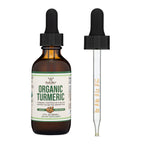 Organic Turmeric Curcumin Drops, Black Pepper + Ginger, Joint Support, 2 oz | Joint Comfort Liquid Supplement, Alcohol-Free, Black Pepper (Piperine) for Absorption, Ginger, USDA-Organic, 60 Servings