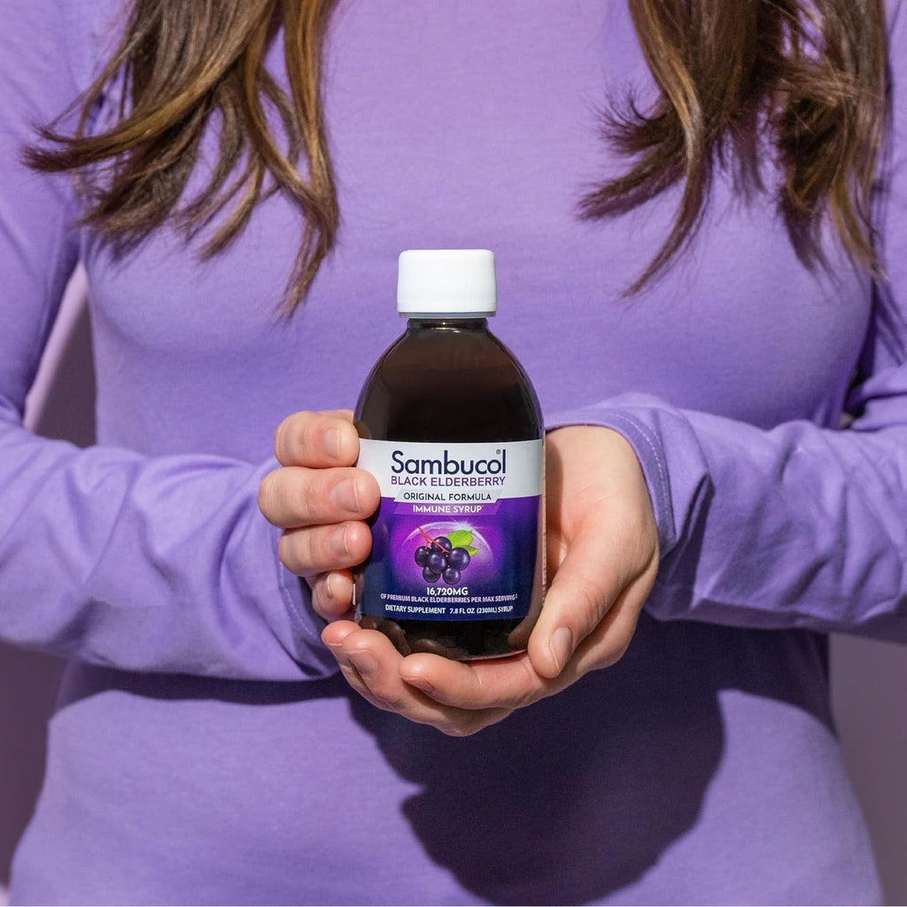 Sambucol Black Elderberry Syrup - Original Formula - 7.8 Fl Oz, 2 Pack | Black Elderberry Liquid, Immune Support for Kids and Adults, High Antioxidants, Gluten Free