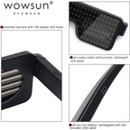 Buy now WOWSUN LED Glasses Light Up Dynamic Party Favor Glasses Festival Christmas USB Rechargeable LED Rave Glowing Flashing Glasses at indiglob india