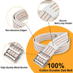 60×2 Inch Gait Belt for Seniors, Gate Belts Medical for Elderly, Transfer Belt for Physical Therapy, Elderly Care, Rehabilitation Patients, Therapist with Durable Metal Buckle with Anti-Slip Serrated