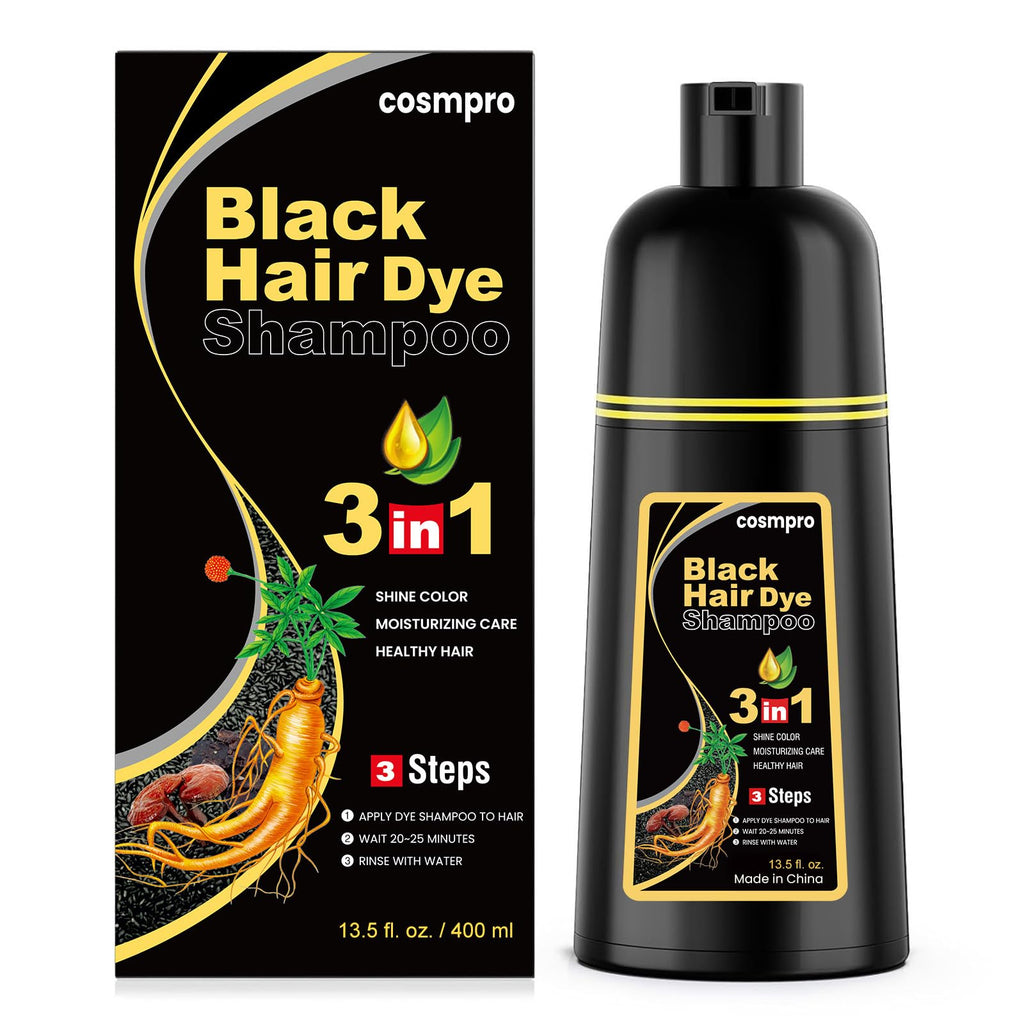 cosmpro Hair Dye Shampoo Coffee Hair Color for Gray Coverage for Women Men | Quick Hair Dying at Home