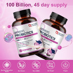 NATURE TARGET Probiotics for Women, 100 Billion CFU, 90 Veggie Capsules | Prebiotics & Enzymes Support Digestive Health & Gut Balance, With Cranberry For Vaginal & Urinary Tract Health, Shelf-Stable