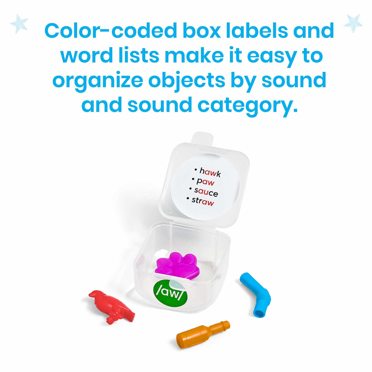 hand2mind Mini Object Phoneme Toolboxes, Phonics Manipulatives, Ages 3+