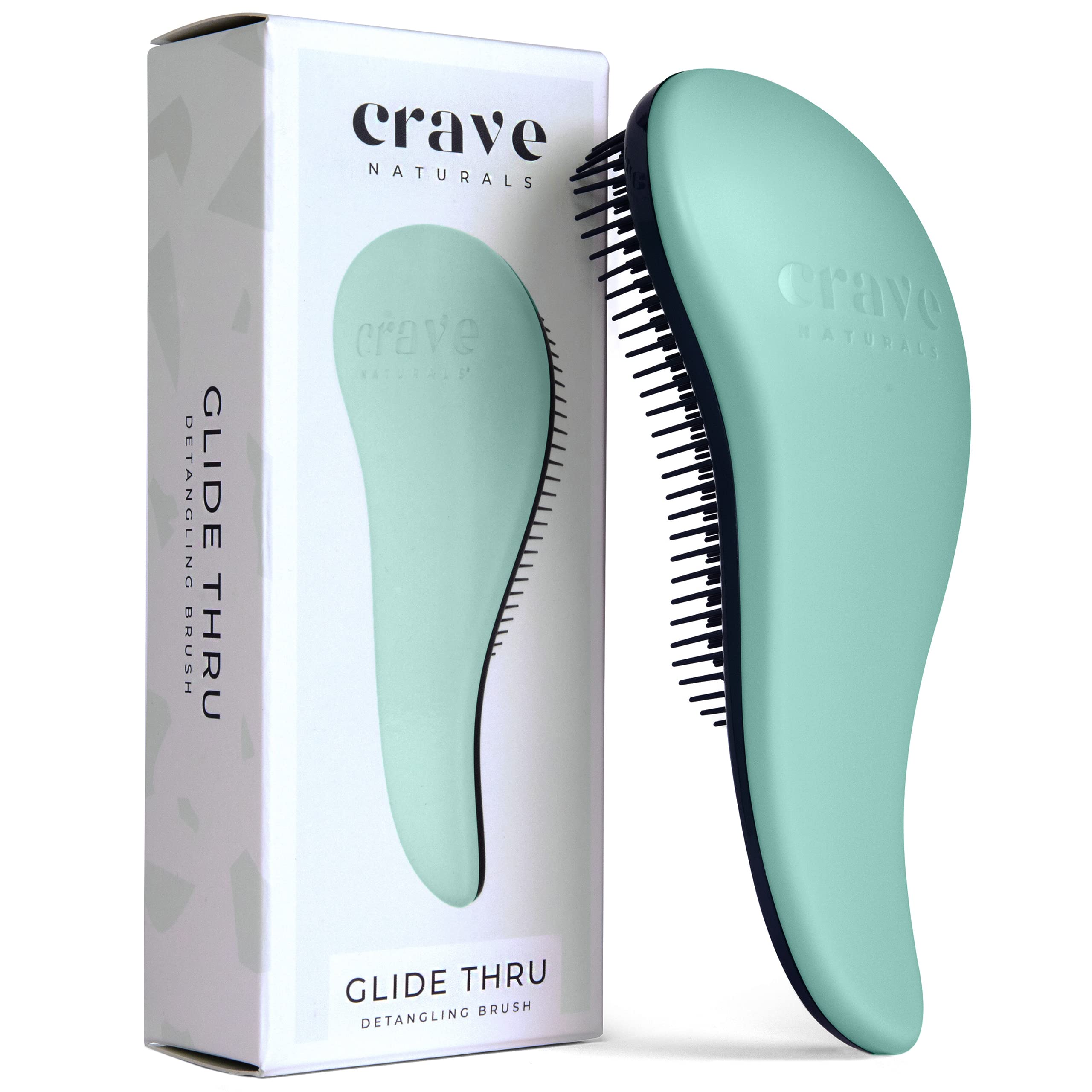 Buy now Crave Naturals Glide Thru Hair Brush - Detangler Brush for Curly, Straight, Wet or Dry Hair - Gentle Detangling Brushes for Adults, Kids, Toddlers - Hair Accessories for Women, 7.5x3" - Pink at indiglob india