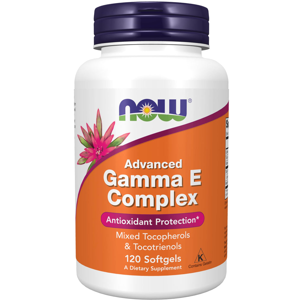 Buy now NOW Supplements, Advanced Gamma E Complex, Mixed Tocopherols & Tocotrienols, Antioxidant Protection*, 120 Softgels at indiglob india